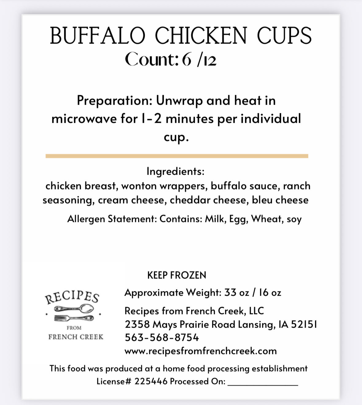 buffalo chicken cups-limited
