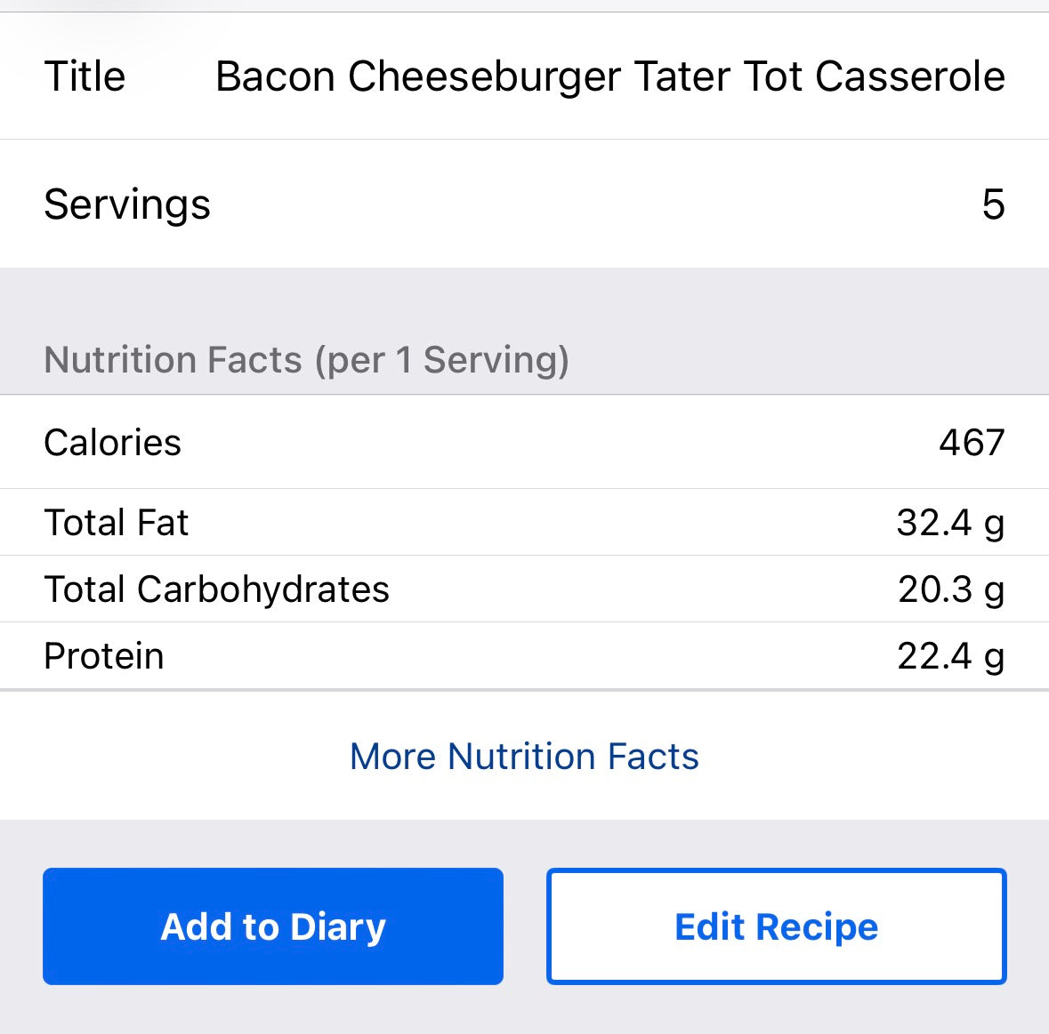 Bacon Cheeseburger Tater Tot Casserole