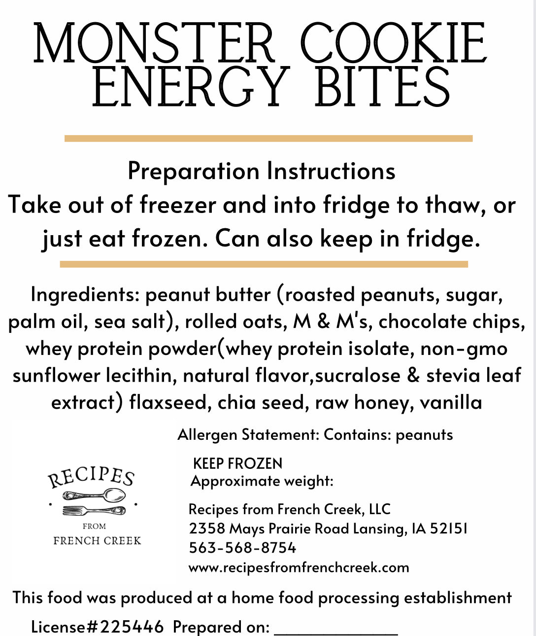 Monster Cookie Energy Bites