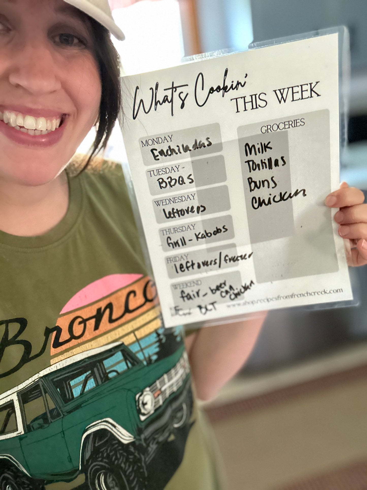 Magnetic + Dry Erase Weekly Meal Planner