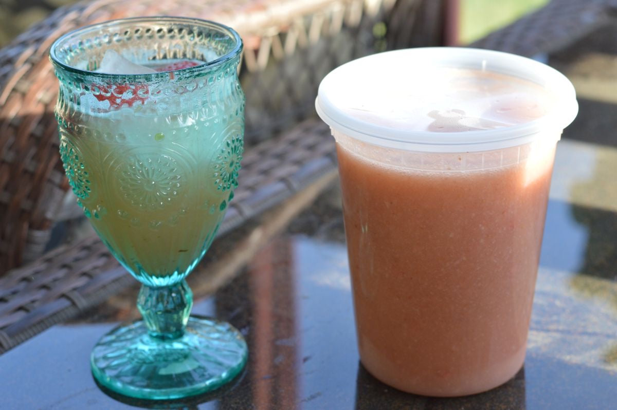 Strawberry Lemonade + Strawberry Rhubarb Lemonade {Slush • lemonades}