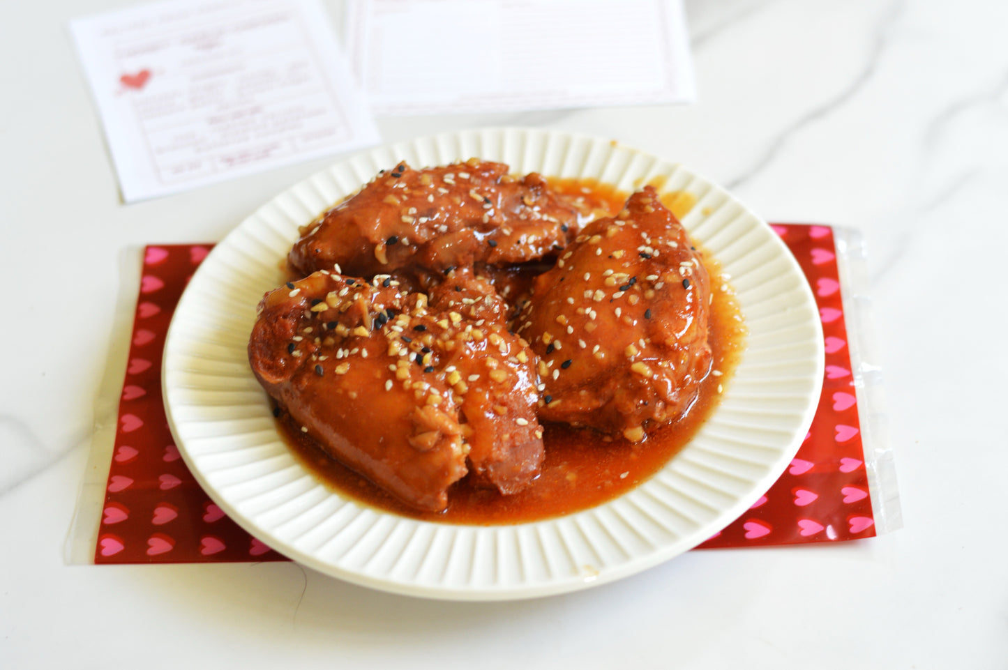 Galentines “Honey” Garlic Chicken Thighs {Make + Take}