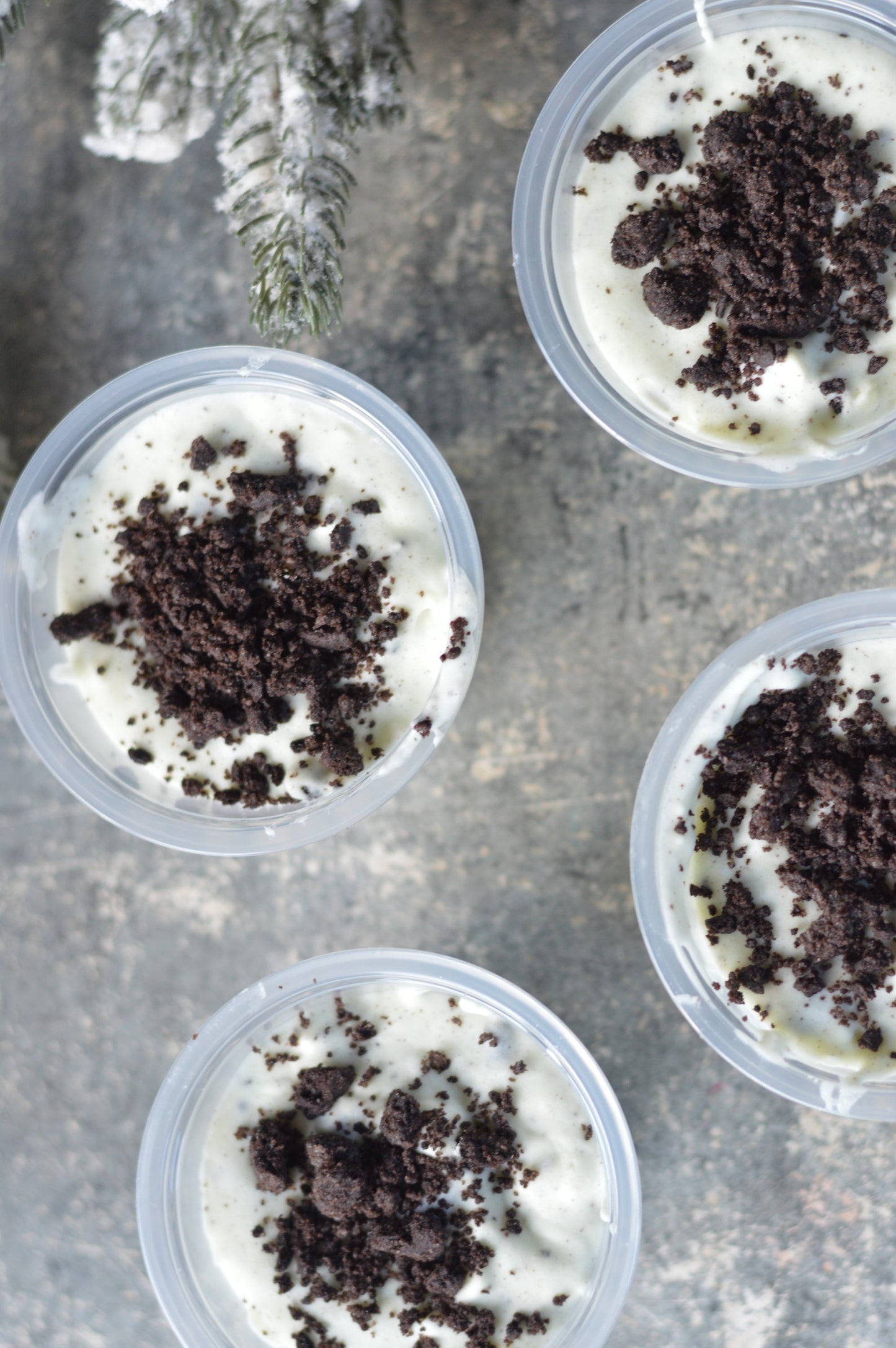 Holiday Mint Oreo Cheesecake Cups