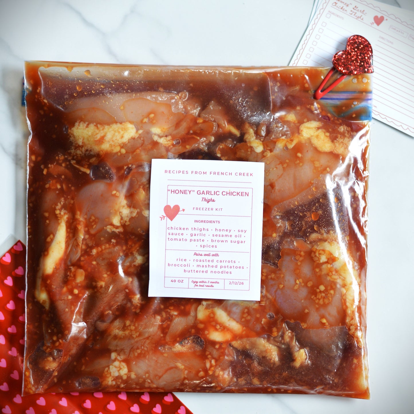 Galentines “Honey” Garlic Chicken Thighs {Make + Take}