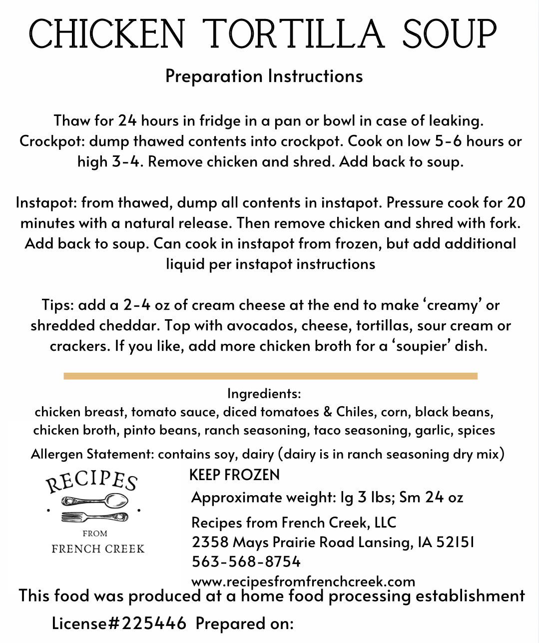 Crockpot/Instapot Chicken Tortilla Soup