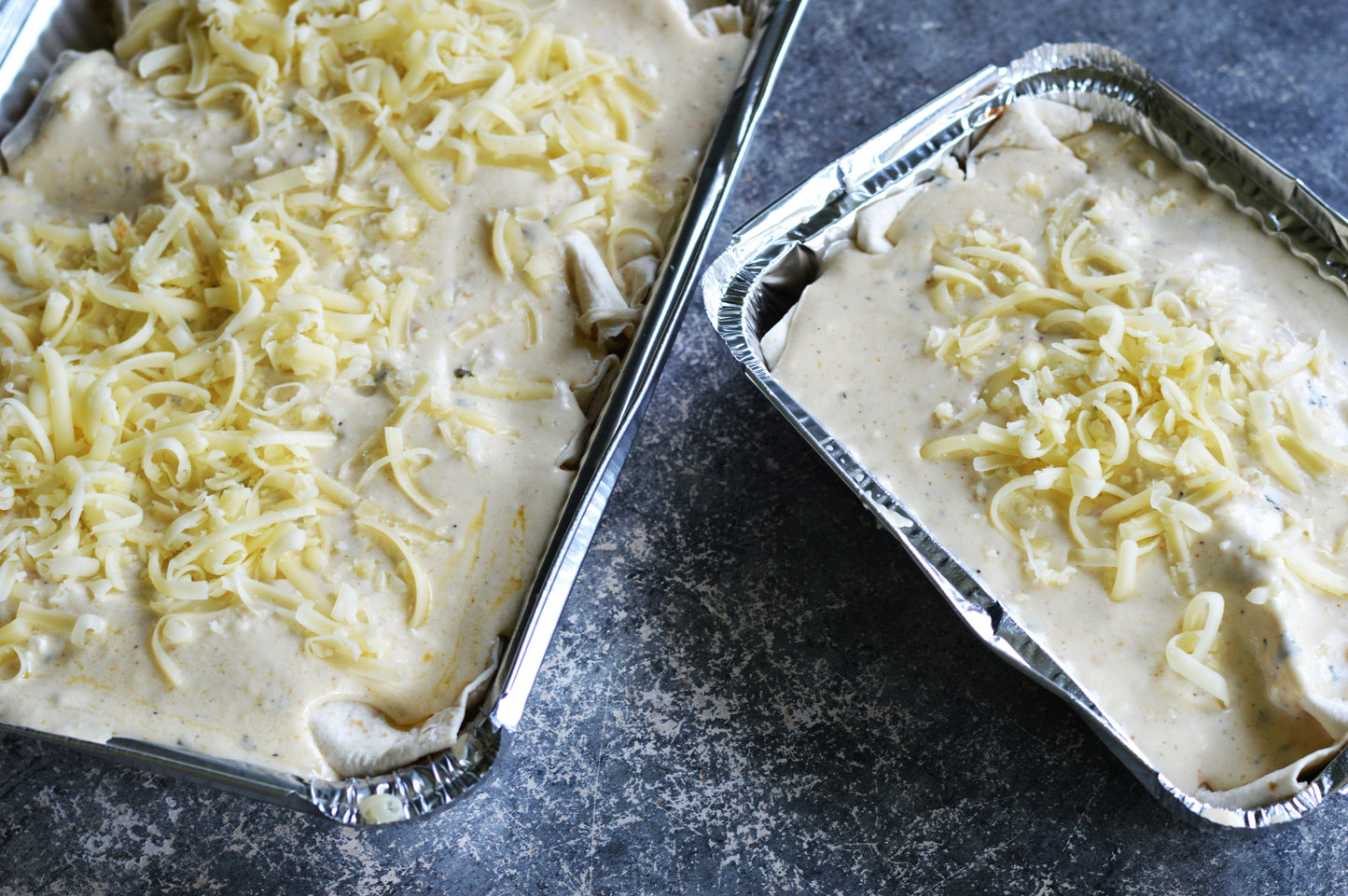 BBQ Pork Enchiladas with Creamy Garlic Parmesan Sauce