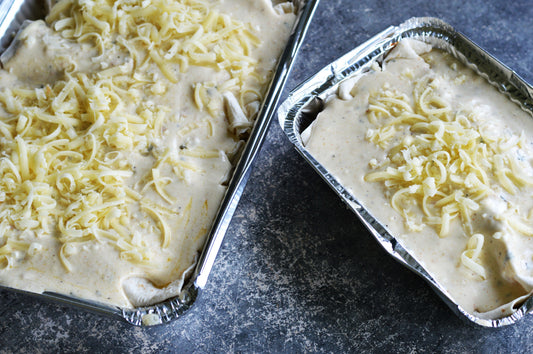 BBQ Pork Enchiladas with Creamy Garlic Parmesan Sauce