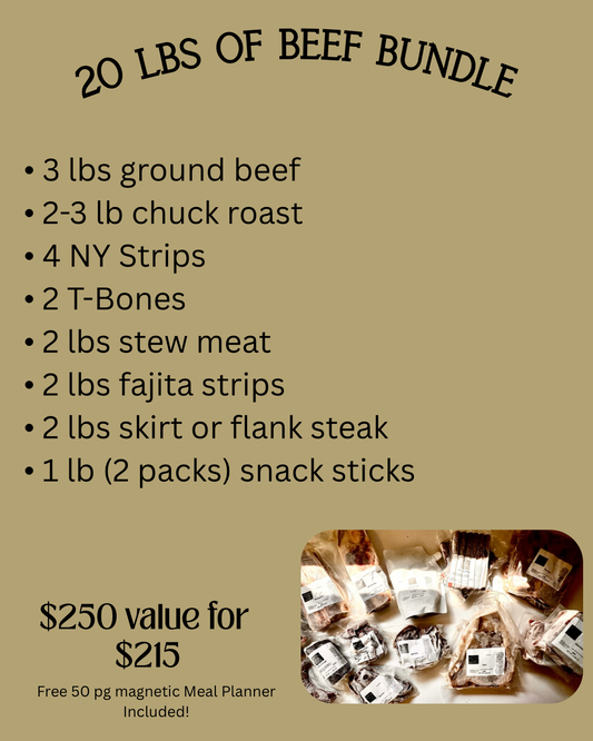 20 Lbs of Beef Bundle