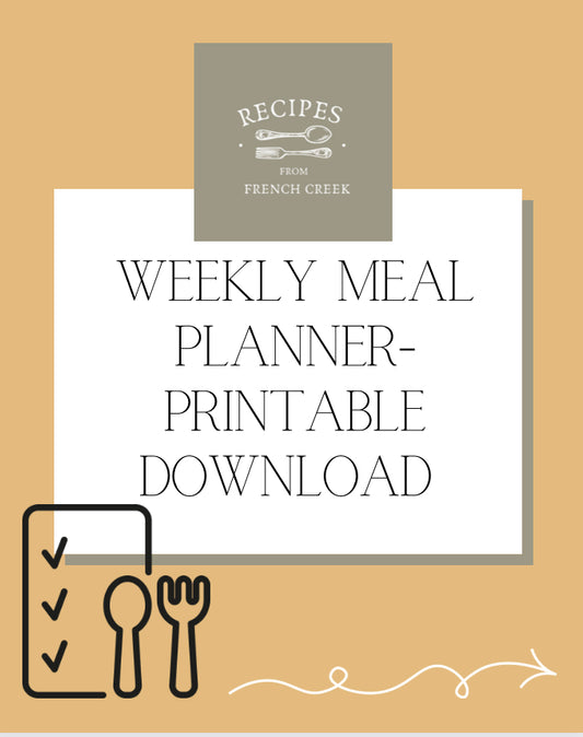 Weekly Meal Planner- Digital Download